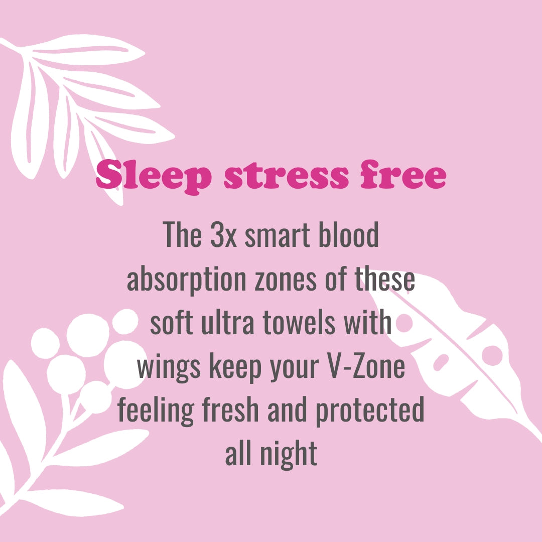 Sleep stress free with Bodyform Ultra Night Sanitary Towels with Wings 8 Pack