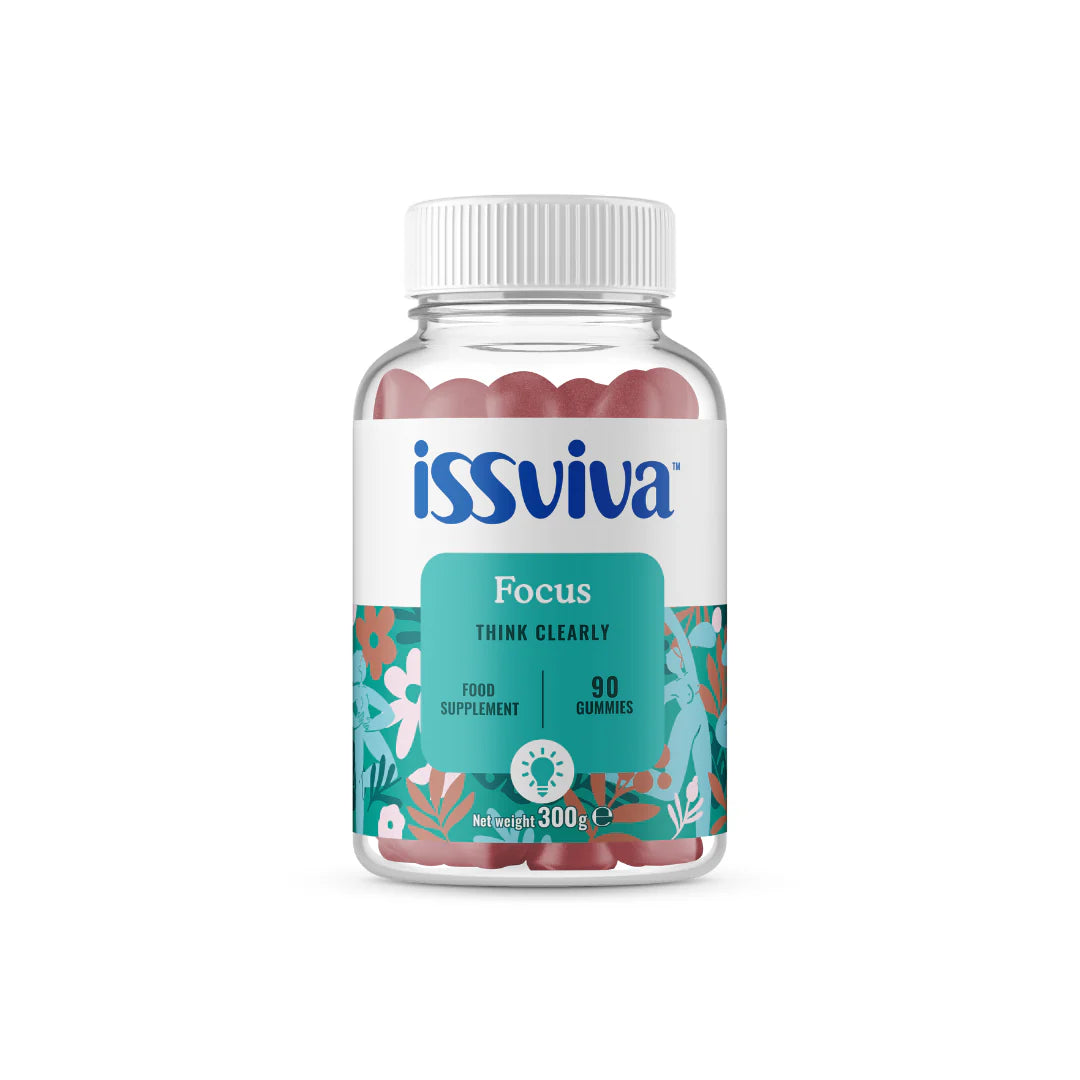 Issviva Focus food supplement – 90-count gummies to support mental clarity and cognitive health during menopause