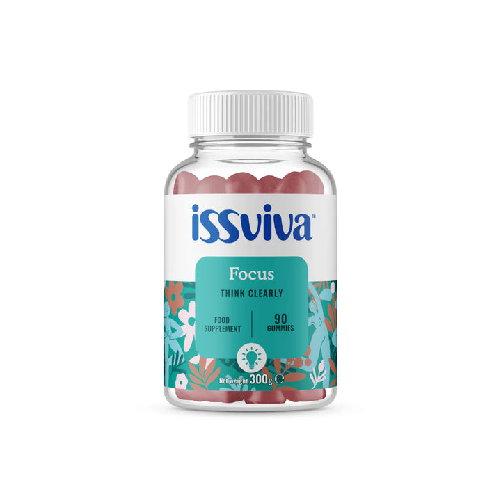 Issviva Focus food supplement – 90-count gummies to support mental clarity and cognitive health during menopause