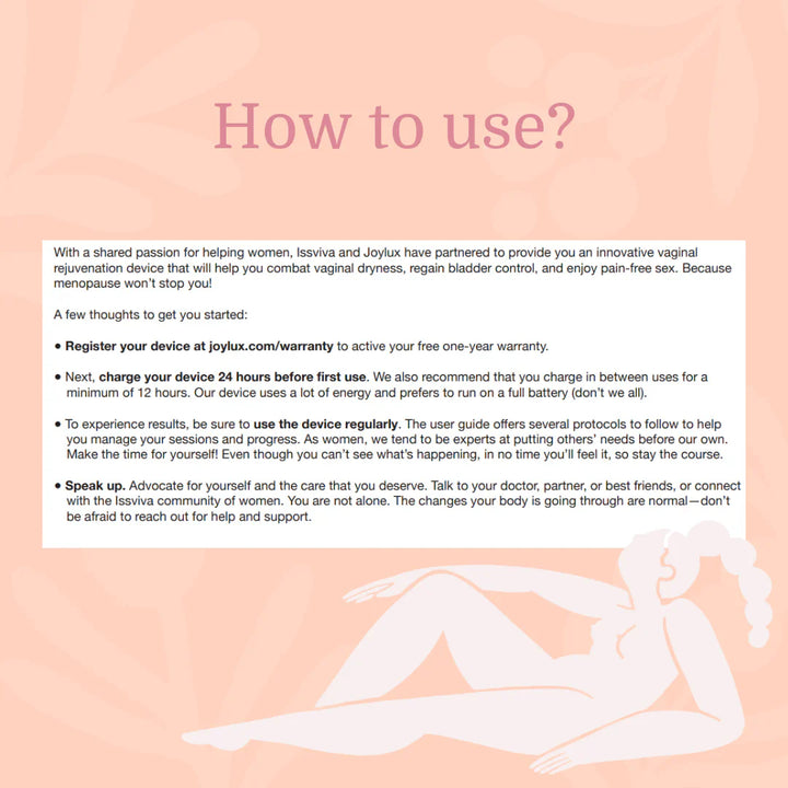 Issviva + Joylux Vaginal Rejuvenation Device & Lubrication Gel Collection